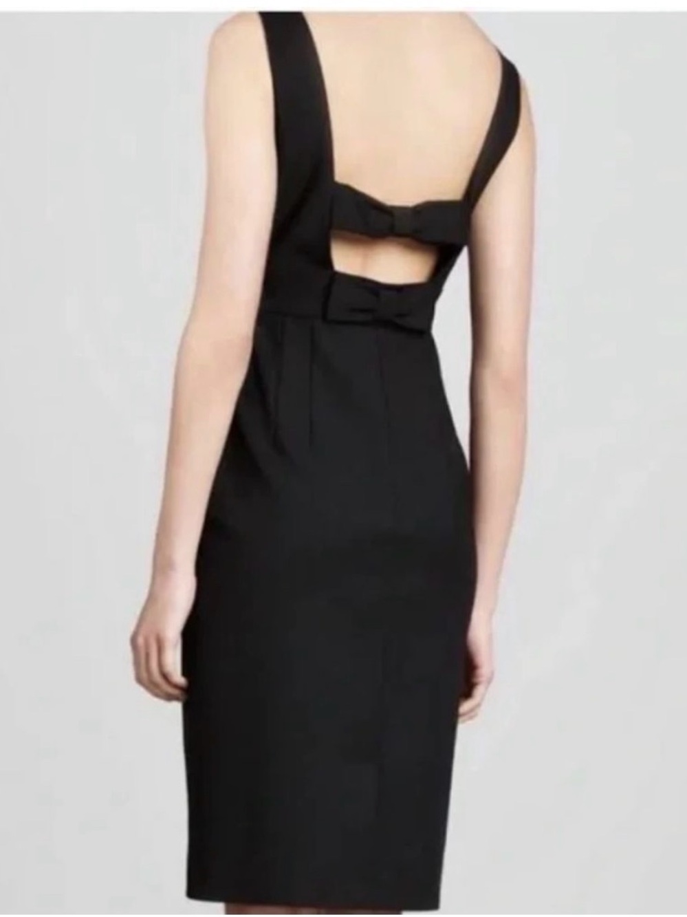 Kate Spade New York Black Bow Back Cutout Sheath Dress Size 0 Party Cocktail